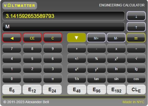Voltmatter Engineering Calculator